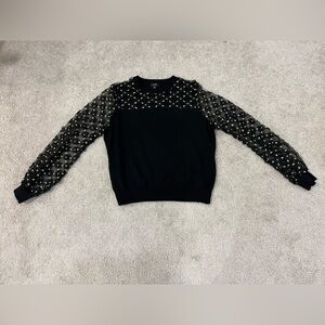 OntWelfth Blouse with Sheer Sleeves